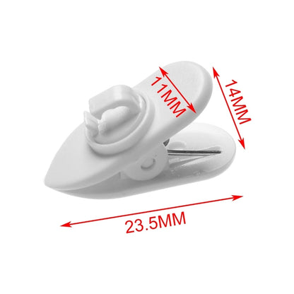 1000pcs Rotary Headphone Cable Clip Clamp Holder Mount Collar Clothes(White) by bashfashion