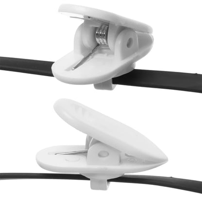 1000pcs Rotary Headphone Cable Clip Clamp Holder Mount Collar Clothes(White) by bashfashion