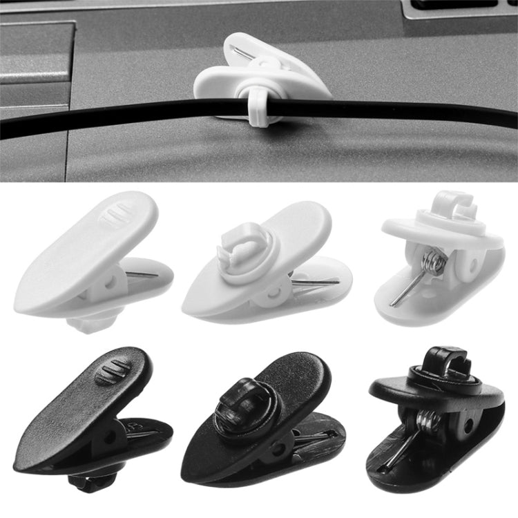 1000pcs Rotary Headphone Cable Clip Clamp Holder Mount Collar Clothes(White) by bashfashion
