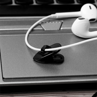 1000pcs Rotary Headphone Cable Clip Clamp Holder Mount Collar Clothes(White) by bashfashion