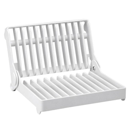 Foldable Dish Drip Rack Plate Holder(White) by bashfashion