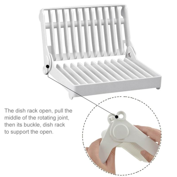 Foldable Dish Drip Rack Plate Holder(White) by bashfashion
