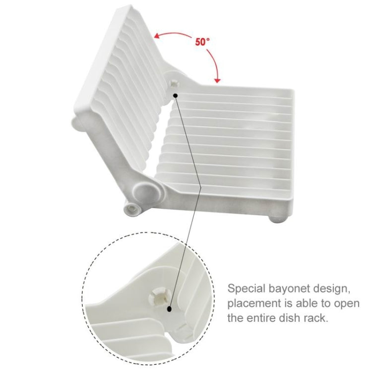 Foldable Dish Drip Rack Plate Holder(White) by bashfashion