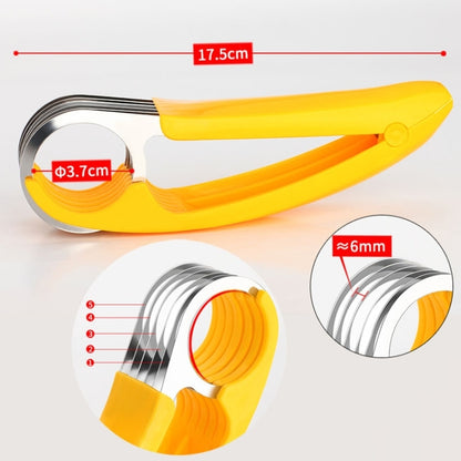 Kitchen Tool Banana Slicer Cutter Chopper for Fruit Salad(Yellow) by bashfashion