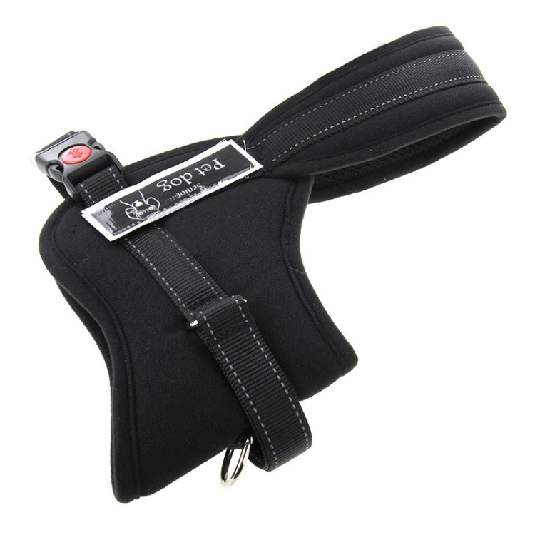 Soft Thicken Pet Chest Suspenders Dog Traction Rope, Size: M (50-65cm)(Black) by bashfashion