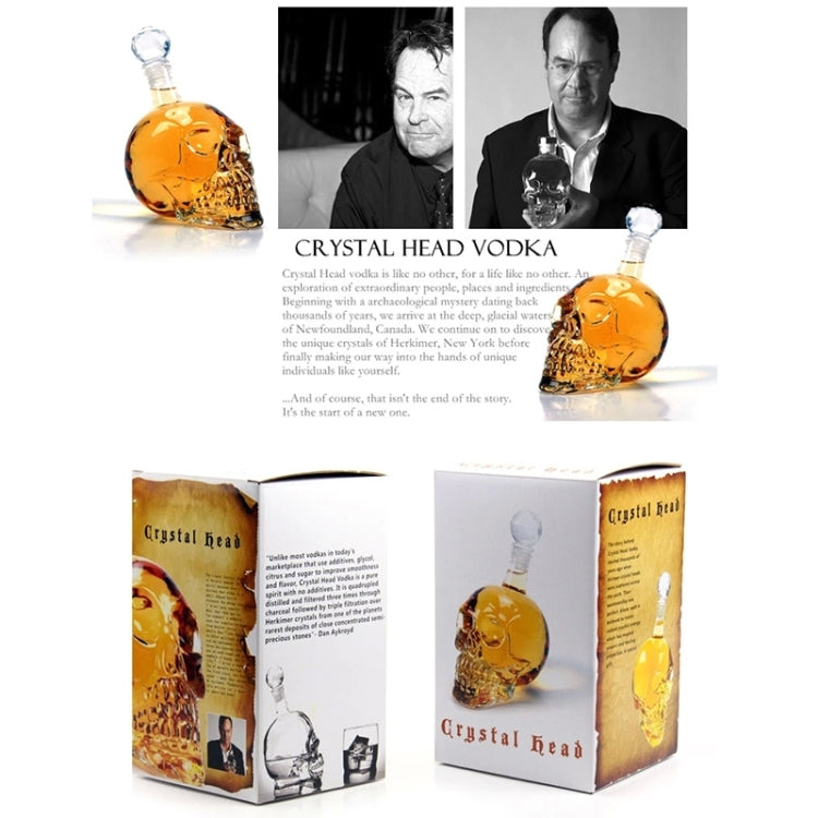 Crystal Glass Skull Bottle for Vodka & Whiskey & Beer Liqueur & Red Wine & Other Beverage, 350ML by bashfashion