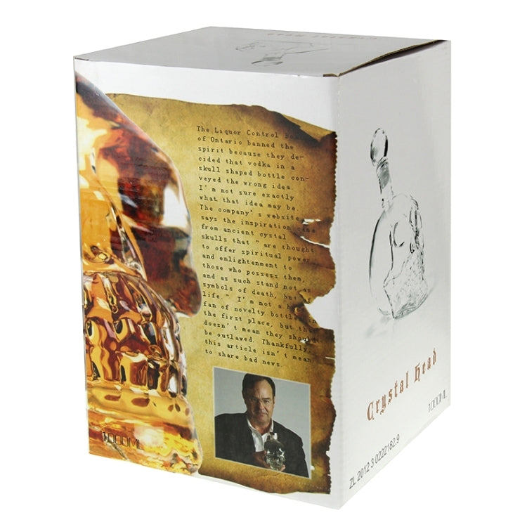 Crystal Glass Skull Bottle for Vodka & Whiskey & Beer Liqueur & Red Wine & Other Beverage, 1000ML by bashfashion