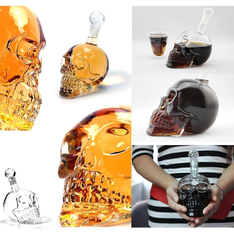 Crystal Glass Skull Bottle for Vodka & Whiskey & Beer Liqueur & Red Wine & Other Beverage, 1000ML by bashfashion