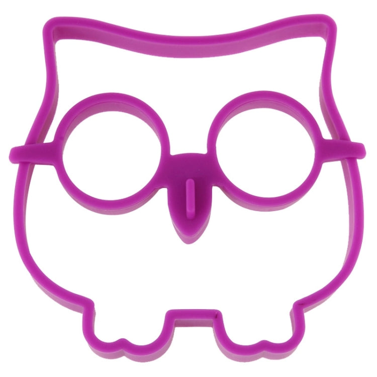 Cartoon Owl Shape Egg Frying Ring Mold Silicone Egg Fried Mould Omelette Mold(Purple) by bashfashion