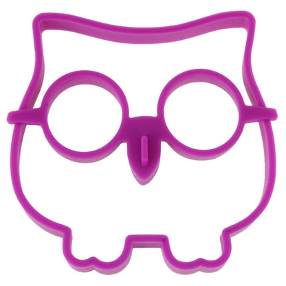 Cartoon Owl Shape Egg Frying Ring Mold Silicone Egg Fried Mould Omelette Mold(Purple) by bashfashion