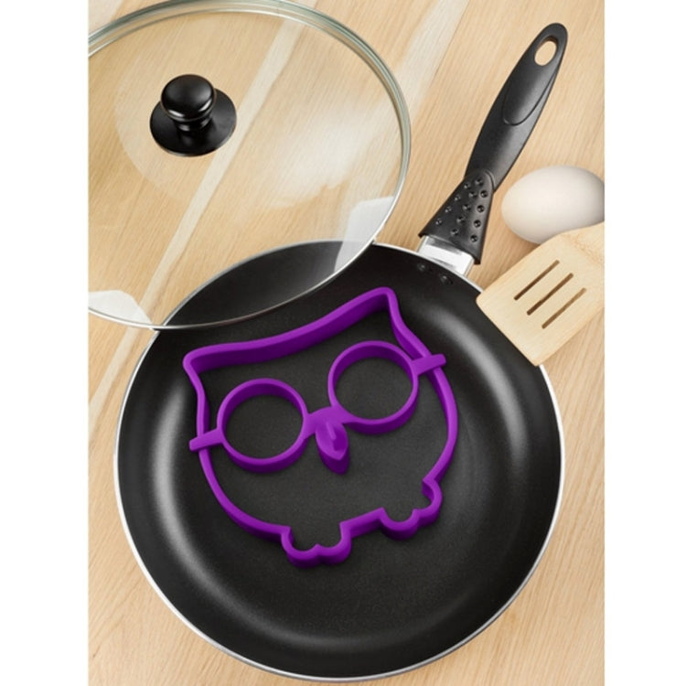 Cartoon Owl Shape Egg Frying Ring Mold Silicone Egg Fried Mould Omelette Mold(Purple) by bashfashion