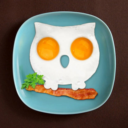 Cartoon Owl Shape Egg Frying Ring Mold Silicone Egg Fried Mould Omelette Mold(Purple) by bashfashion