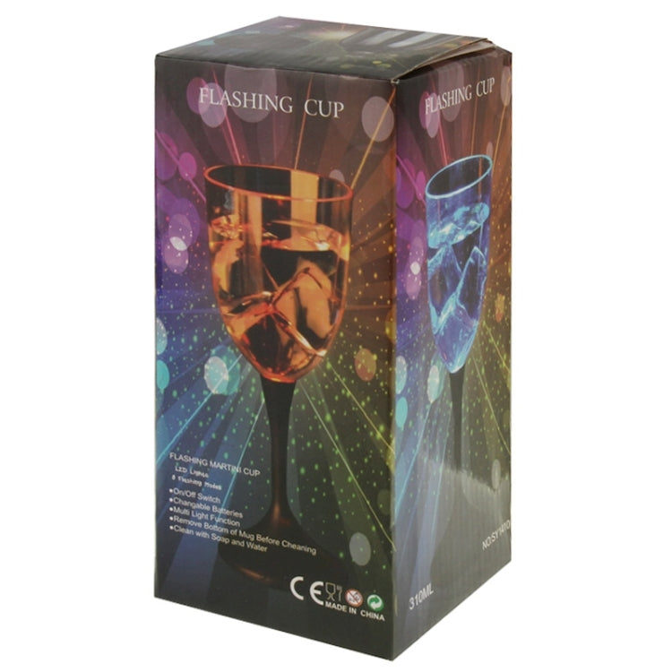 8-mode LED Colorful Light Flashing Red Wine Goblet for Bar by bashfashion