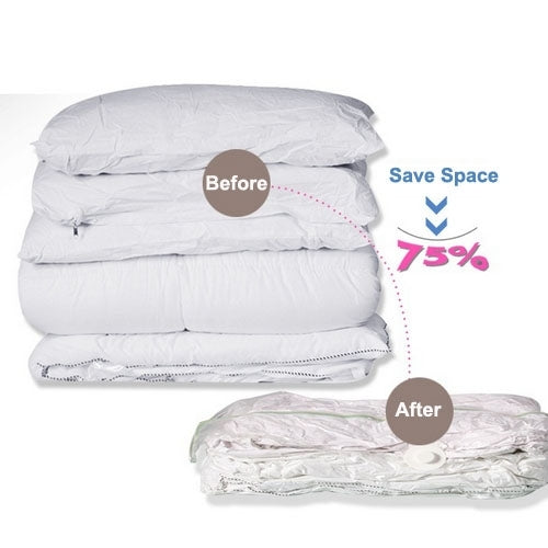 PE + PET Large Vacuum Pumping Compression Bags / Pouch Clothes Quilt Finishing Dust Bag Pouch, Single Pack by bashfashion