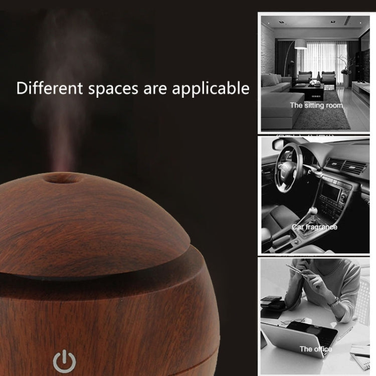 LM-X1 USB Rechargeable Wood Texture 3W Ultrasonic Aroma Air Humidifier by bashfashion