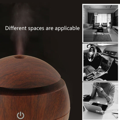 LM-X1 USB Rechargeable Wood Texture 3W Ultrasonic Aroma Air Humidifier by bashfashion