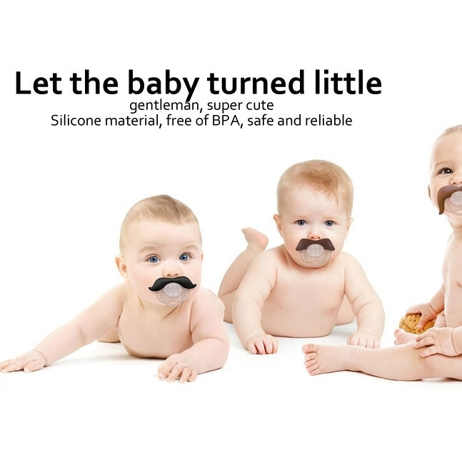 High Quality Funny Infant Mustache Baby Appease Nipple by bashfashion