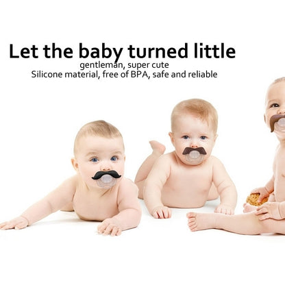 High Quality Funny Infant Mustache Baby Appease Nipple by bashfashion