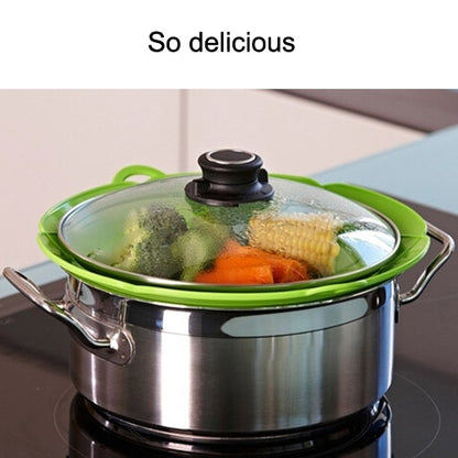 New Spill-Proof, Anti-Flutter and Heat-Resistant Silicone Pot Cover (Ramdom Color Delivery) by bashfashion