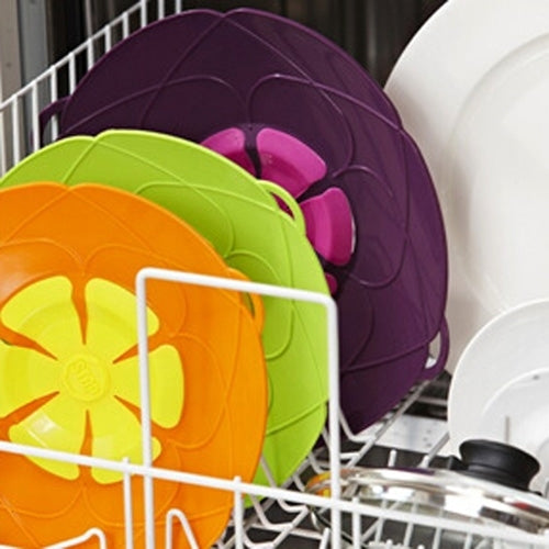 New Spill-Proof, Anti-Flutter and Heat-Resistant Silicone Pot Cover (Ramdom Color Delivery) by bashfashion