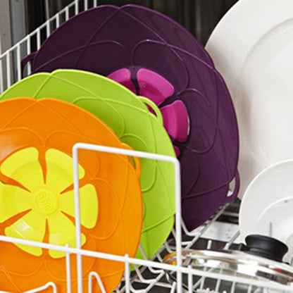 New Spill-Proof, Anti-Flutter and Heat-Resistant Silicone Pot Cover (Ramdom Color Delivery) by bashfashion