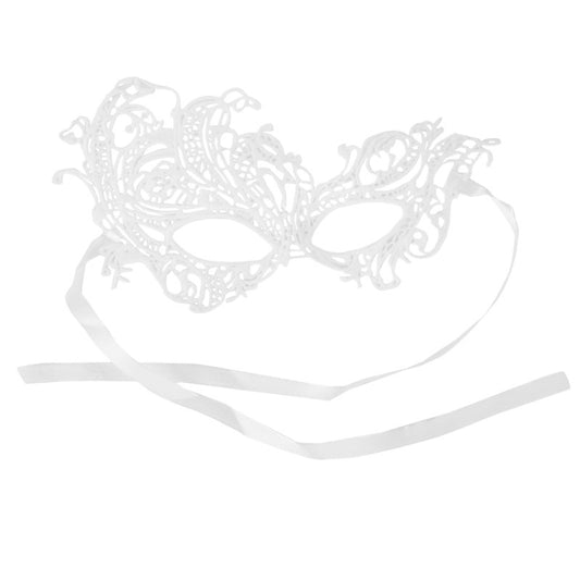 Sexy Girl Eye Mask Lace Venetian Masquerade Ball Party Fancy Mask(White) by bashfashion