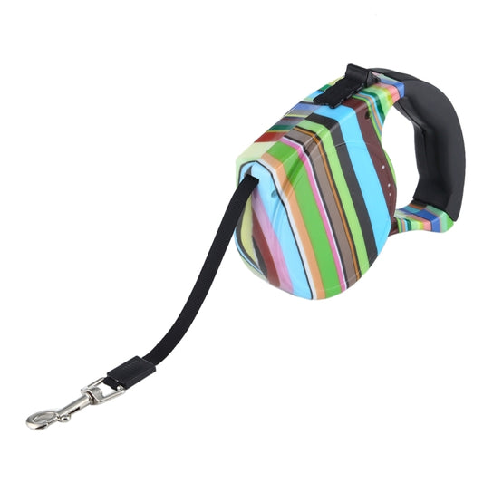 5m Easy Operation Retractable Flexible Dog Leash(Color Strip Style ) by bashfashion