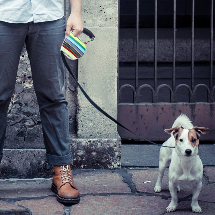 5m Easy Operation Retractable Flexible Dog Leash(Color Strip Style ) by bashfashion