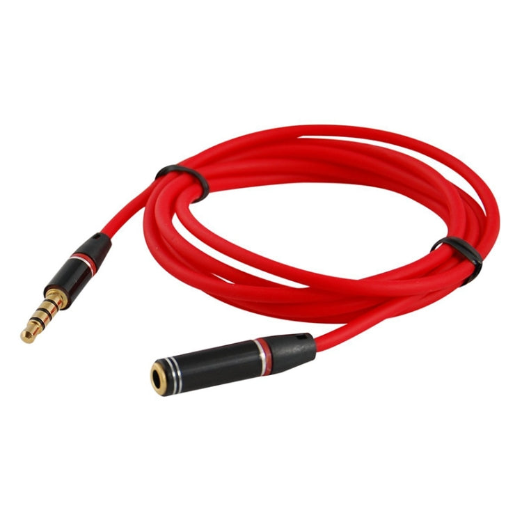 1.2m Aux Audio Cable 3.5mm Male to Female, Compatible with Phones, Tablets, Headphones, MP3 Player, Car/Home Stereo & More(Red) by bashfashion