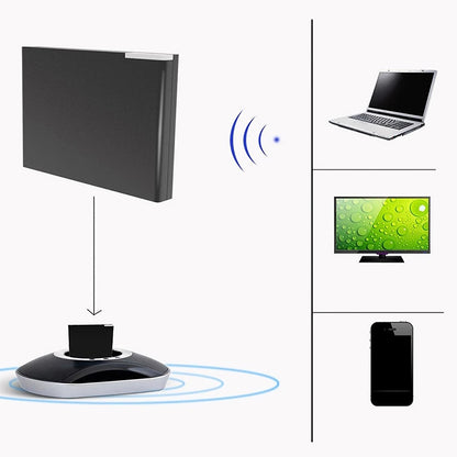 Wireless Bluetooth Music Receiver For iPhone 4 & 4S / (iPad 3) / iPad 2 / iPod / Any Bluetooth Device(Black) by bashfashion