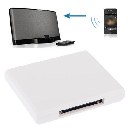Wireless Bluetooth Music Receiver For iPhone 4 & 4S / (iPad 3) / iPad 2 / iPod / Any Bluetooth Device(White) by bashfashion