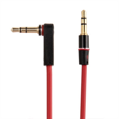 1.2m Aux Audio Cable 3.5mm Elbow Male to Straight Male, Compatible with Phones, Tablets, Headphones, MP3 Player, Car/Home Stereo & More(Red) by bashfashion