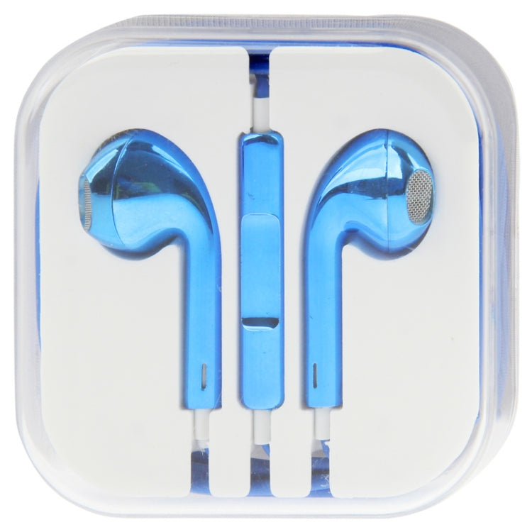 3.5mm Stereo Electroplating Wire Control Earphone for Android Phones / PC / MP3 Player / Laptops(Blue) by bashfashion