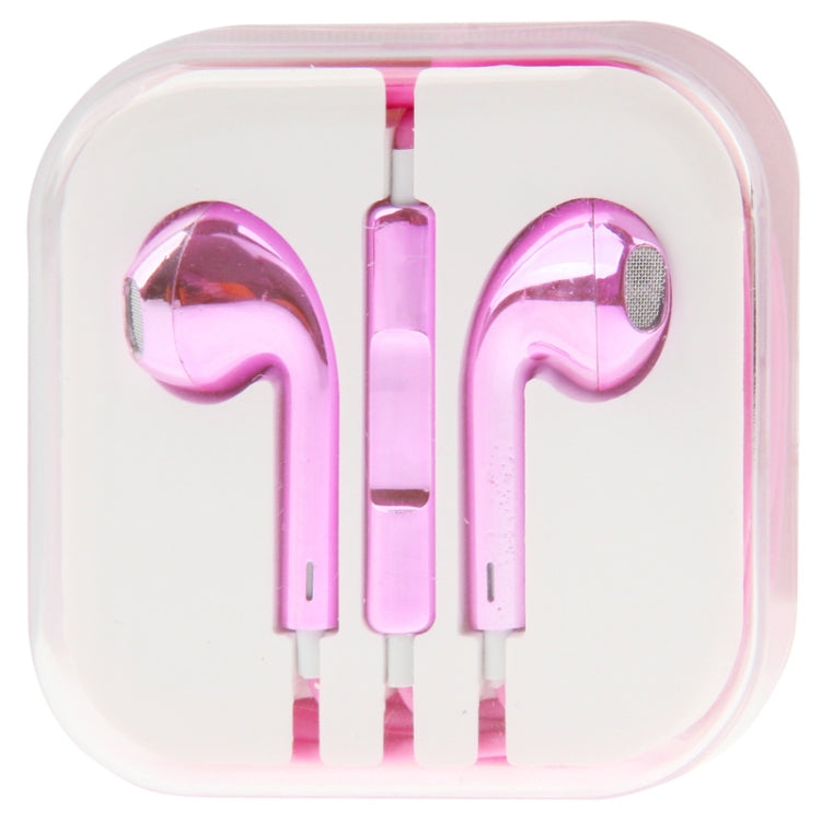3.5mm Stereo Electroplating Wire Control Earphone for Android Phones / PC / MP3 Player / Laptops(Pink) by bashfashion