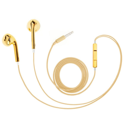 3.5mm Stereo Electroplating Wire Control Earphone for Android Phones / PC / MP3 Player / Laptops(Yellow) by bashfashion