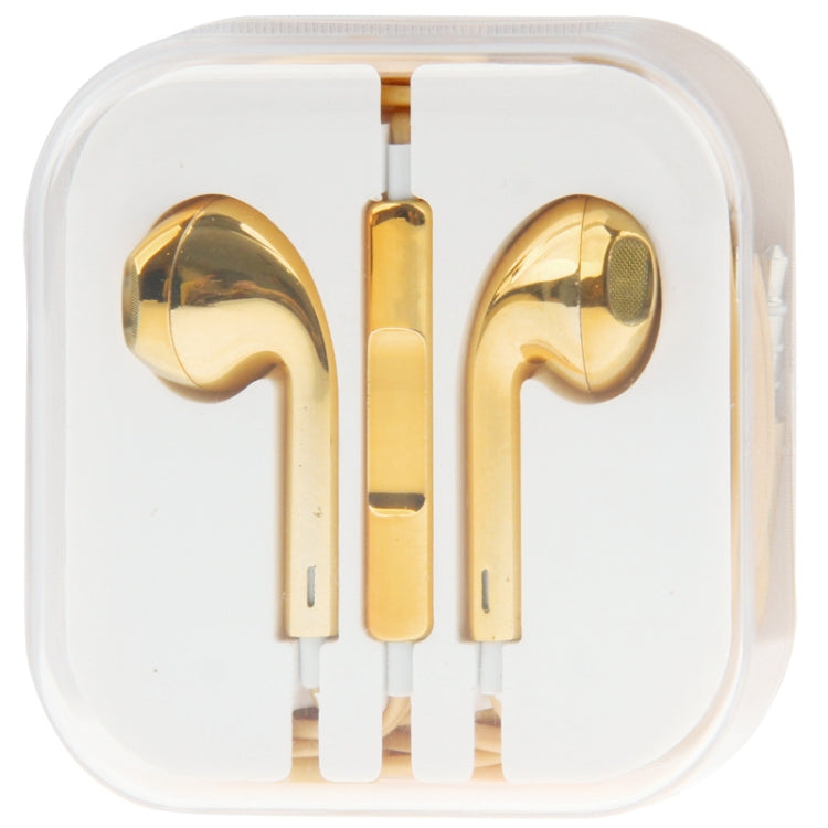 3.5mm Stereo Electroplating Wire Control Earphone for Android Phones / PC / MP3 Player / Laptops(Yellow) by bashfashion