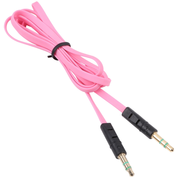 1m Noodle Style Aux Audio Cable 3.5mm Male to Male, Compatible with Phones, Tablets, Headphones, MP3 Player, Car/Home Stereo & More(Pink) by bashfashion