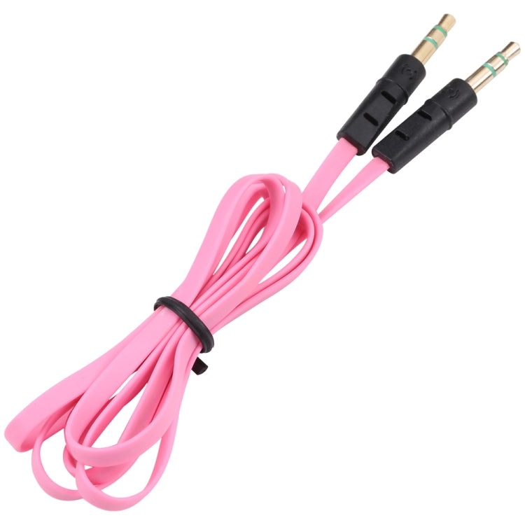 1m Noodle Style Aux Audio Cable 3.5mm Male to Male, Compatible with Phones, Tablets, Headphones, MP3 Player, Car/Home Stereo & More(Pink) by bashfashion