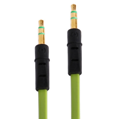 Noodle Style 3.5mm Jack Earphone Cable for iPhone 5 / iPhone 4 & 4S / 3GS / 3G / iPad 4 / iPad mini / mini 2 Retina / New iPad / iPad 2 / iTouch / MP3, Length: 1m(Green) by bashfashion