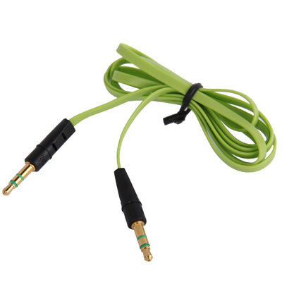 Noodle Style 3.5mm Jack Earphone Cable for iPhone 5 / iPhone 4 & 4S / 3GS / 3G / iPad 4 / iPad mini / mini 2 Retina / New iPad / iPad 2 / iTouch / MP3, Length: 1m(Green) by bashfashion