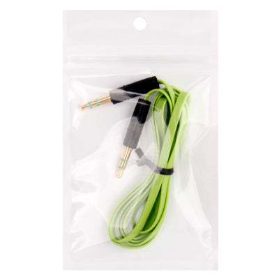 Noodle Style 3.5mm Jack Earphone Cable for iPhone 5 / iPhone 4 & 4S / 3GS / 3G / iPad 4 / iPad mini / mini 2 Retina / New iPad / iPad 2 / iTouch / MP3, Length: 1m(Green) by bashfashion