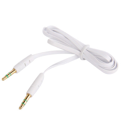 Noodle Style 3.5mm Jack Earphone Cable for iPhone 5 / iPhone 4 & 4S / 3GS / 3G / iPad 4 / iPad mini / mini 2 Retina / New iPad / iPad 2 / iTouch / MP3, Length: 1m(White) by bashfashion