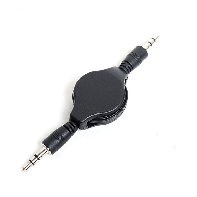 3.5mm Retractable Aux Audio Cable, Compatible with Phones, Tablets, Headphones, MP3 Player, Car/Home Stereo & More, Length: 11cm to 80cm(Black) by bashfashion