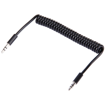 Spring Coiled 3.5mm Aux Cable, Compatible with Phones, Tablets, Headphones, MP3 Player, Car/Home Stereo & More, Length: 15cm - 170cm(Black) by bashfashion