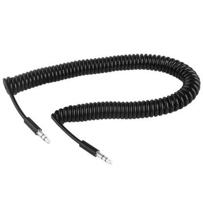 Spring Coiled 3.5mm Aux Cable, Compatible with Phones, Tablets, Headphones, MP3 Player, Car/Home Stereo & More, Length: 45cm up to 200cm(Black) by bashfashion
