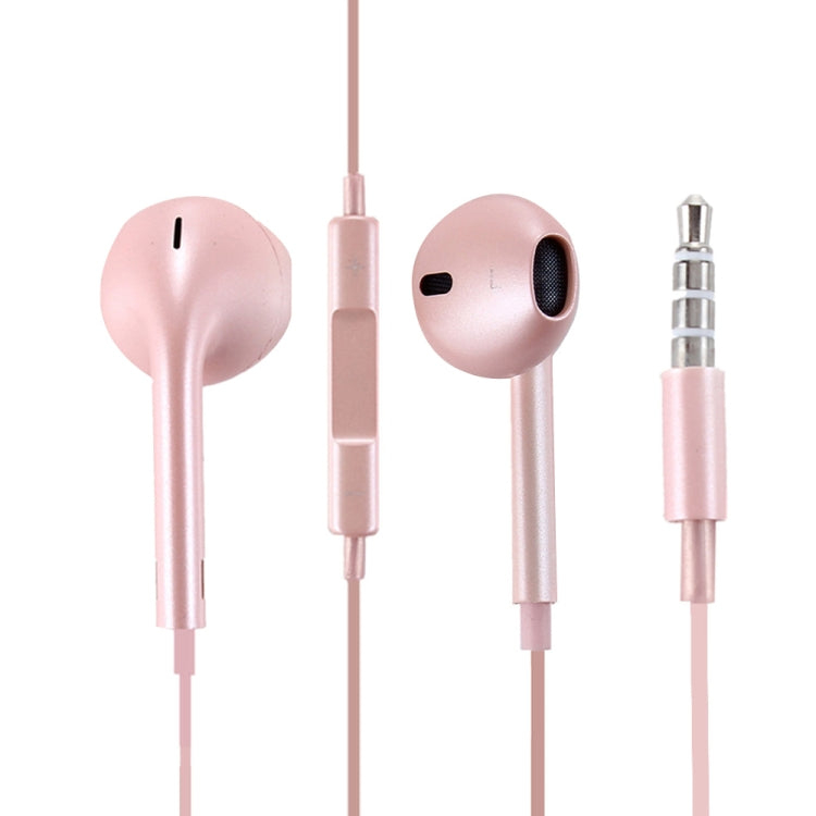 EarPods Wired Headphones Earbuds with Wired Control & Mic(Rose Gold) by bashfashion