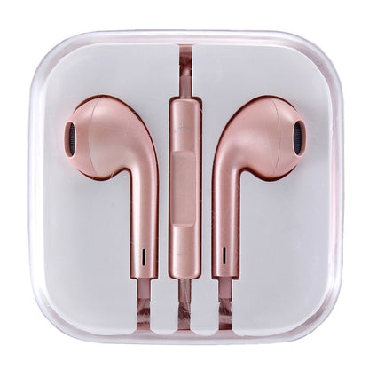 EarPods Wired Headphones Earbuds with Wired Control & Mic(Rose Gold) by bashfashion