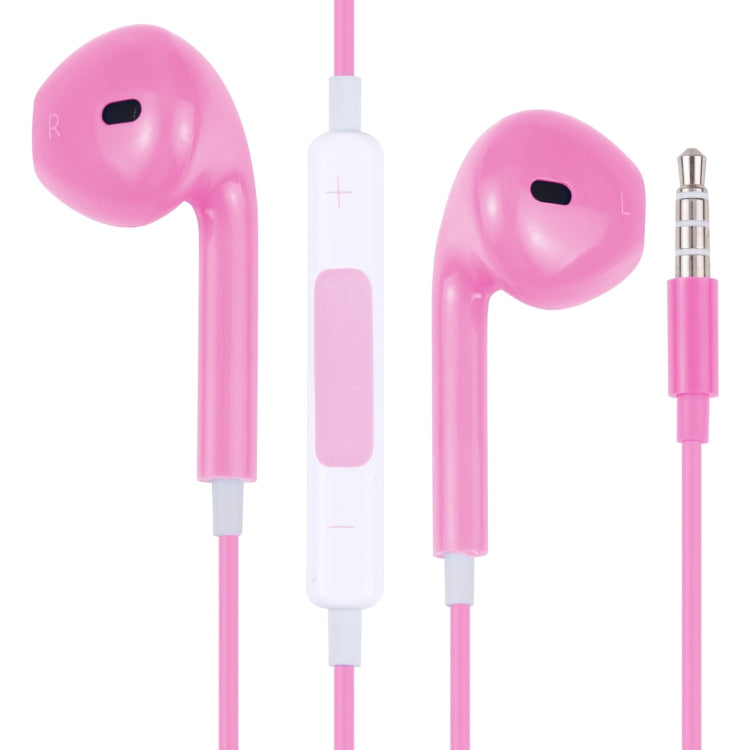 EarPods Wired Headphones Earbuds with Wired Control & Mic(Magenta) by bashfashion