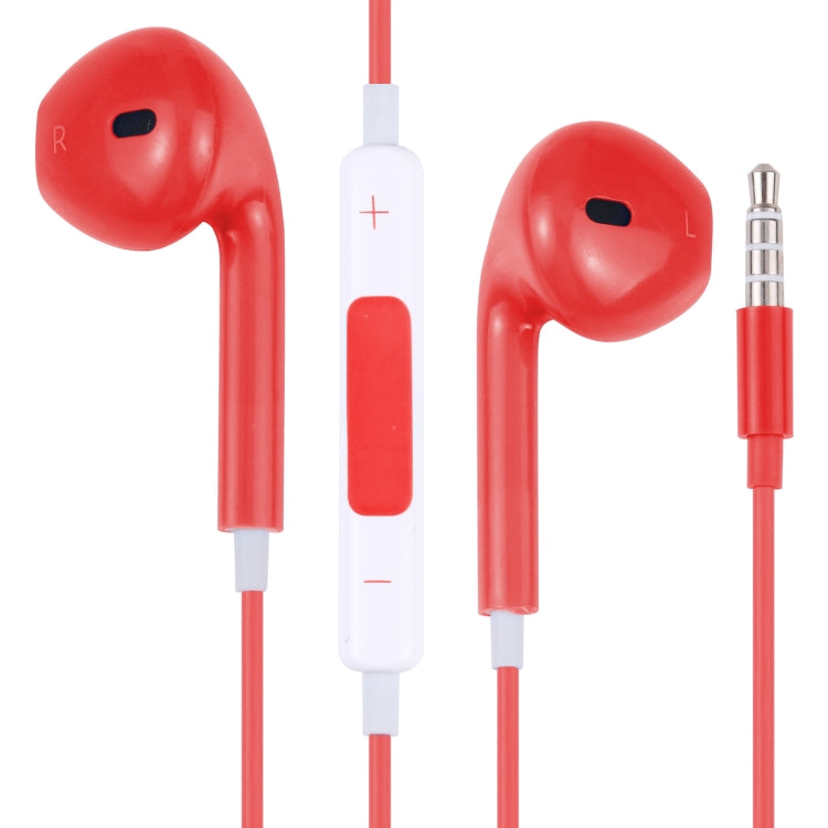 EarPods Wired Headphones Earbuds with Wired Control & Mic(Red) by bashfashion