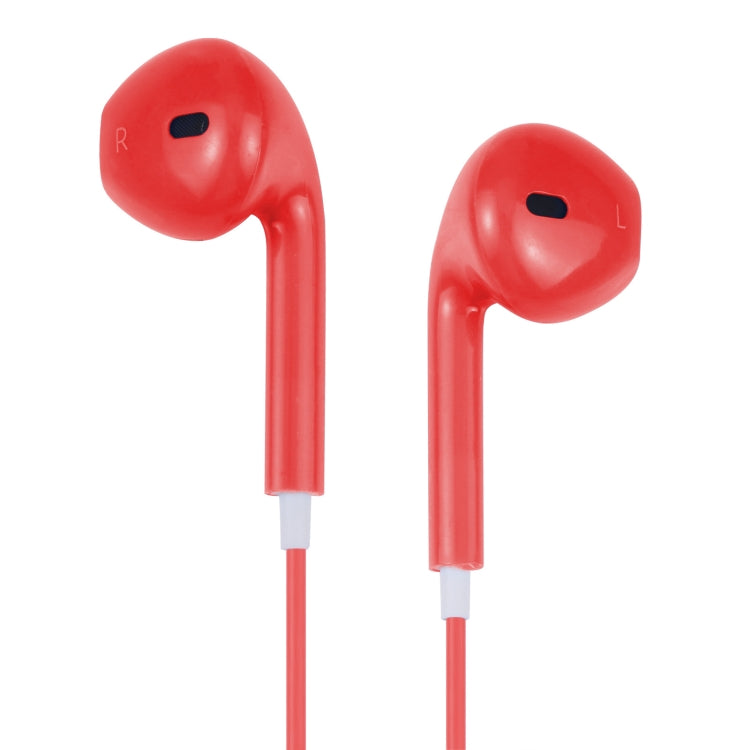 EarPods Wired Headphones Earbuds with Wired Control & Mic(Red) by bashfashion